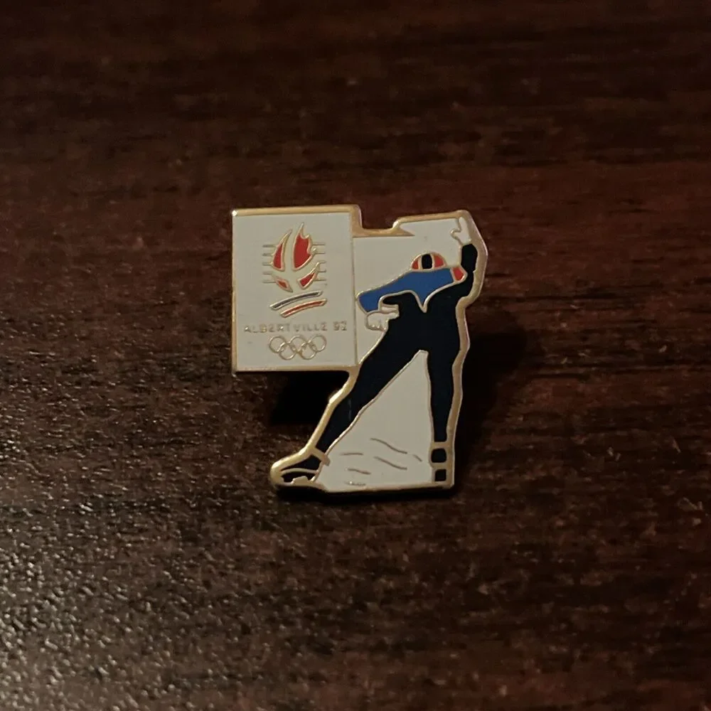 Olympic Winter‎ Games 1992 Albertville Speed Skating Lapel Pin